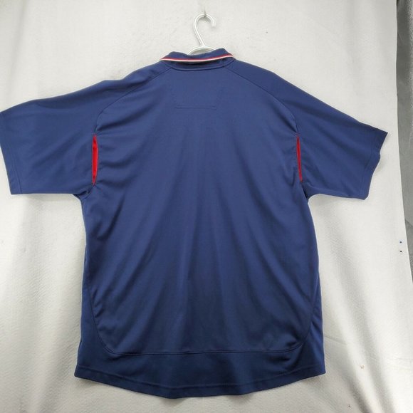 CHICAGO CUBS Shirt Men's Majestic Embroidered Polo Blue Baseball 2XL - Picture 9 of 12